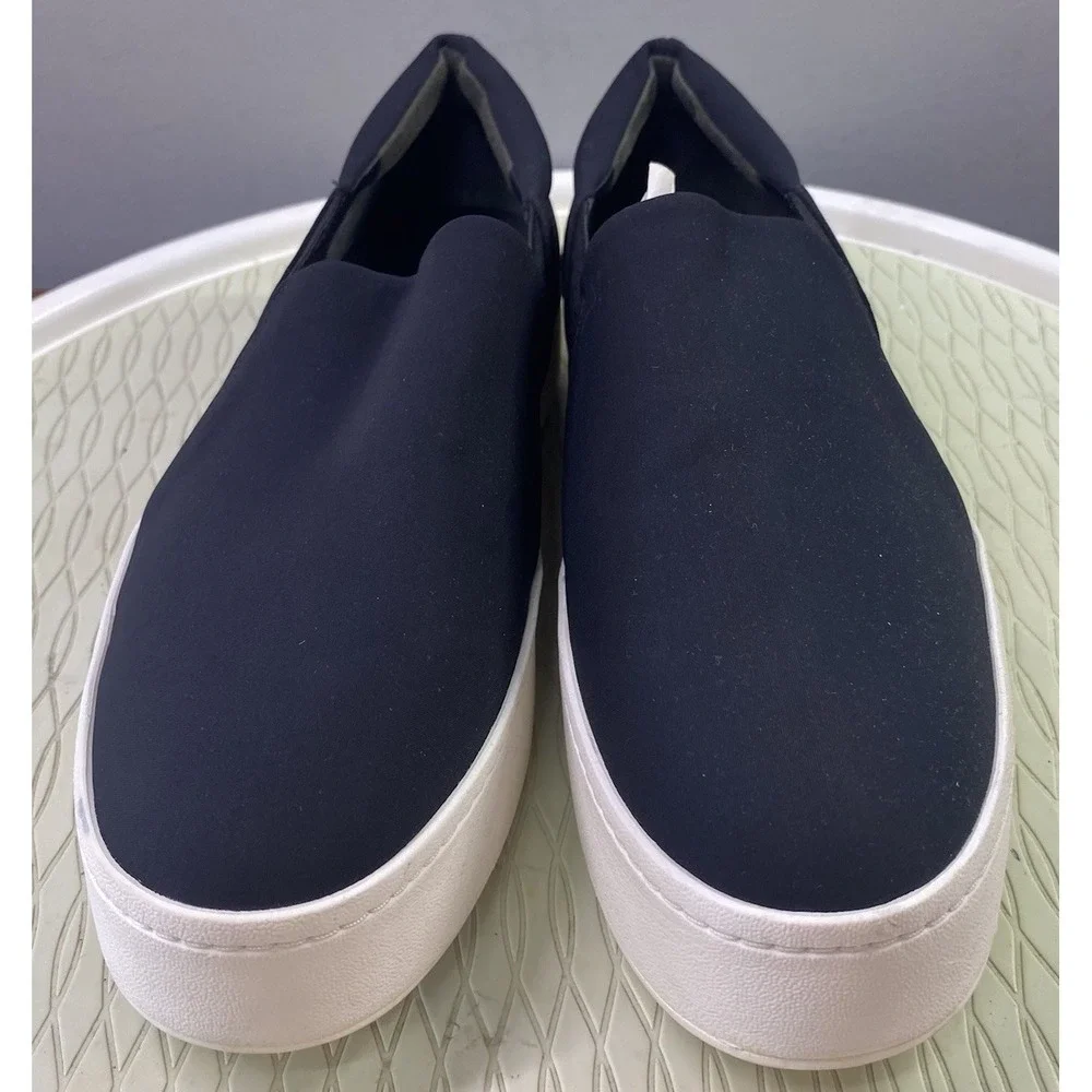 Vince Warren Women's Slip-On Platform Loafer Shoes Black Sneakers 9.5M NEW